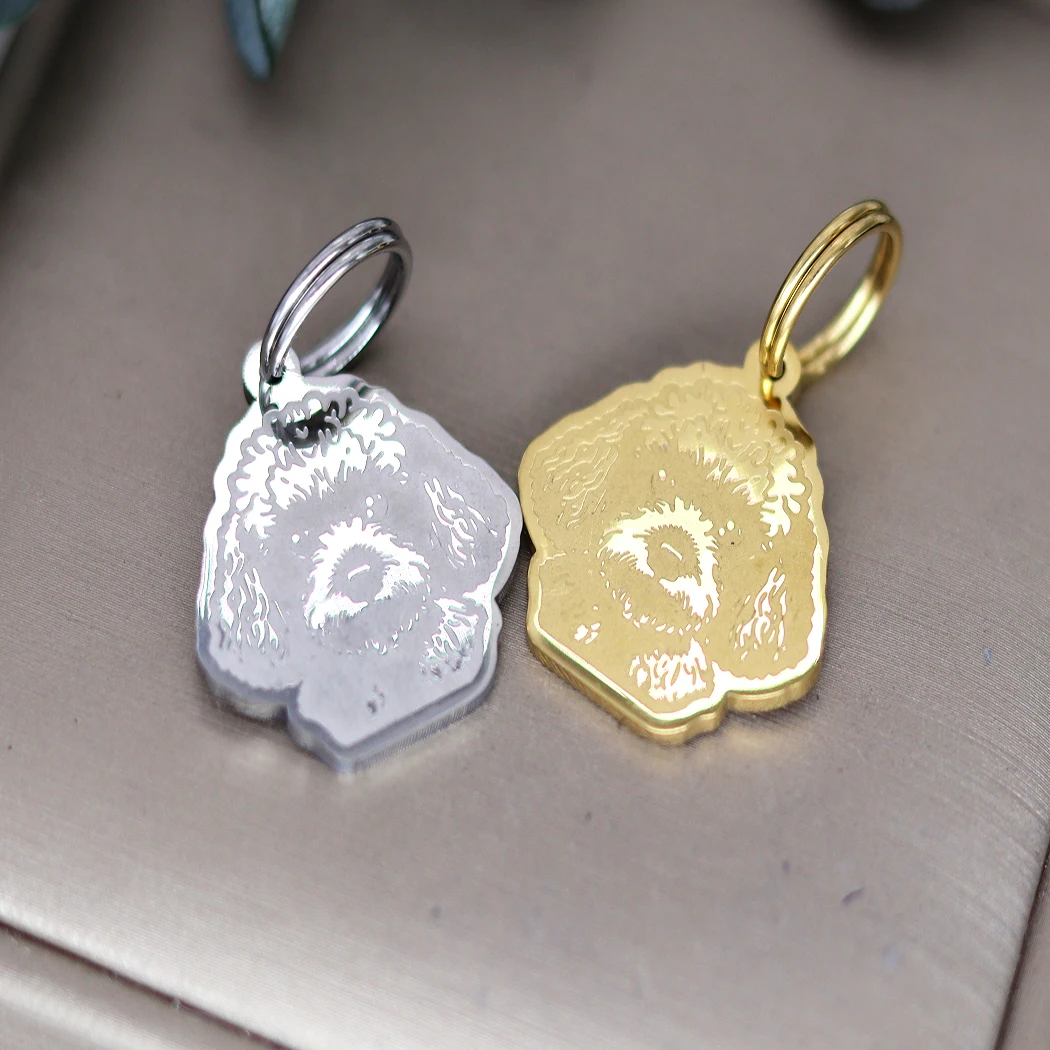 1pc Custom Engraved Poodle Cartoon Dog Keychain Name ID Tag Stainless Steel Keyring for Pets Owner Memorial
1pc Custom Engraved Poodle Cartoon Dog Keychain Name ID Tag Stainless Steel Keyring for Pets Owner Memorial