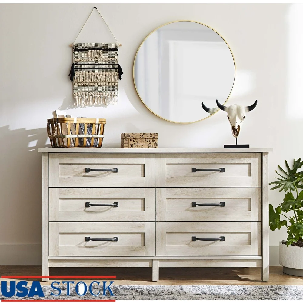 Modern Farmhouse 6 Drawer Dresser Rustic Storage Chest Wood Composite Furniture Bedroom Organization Safe Soft Close Drawers
Modern Farmhouse 6 Drawer Dresser Rustic Storage Chest Wood Composite Furniture Bedroom Organization Safe Soft Close Drawers