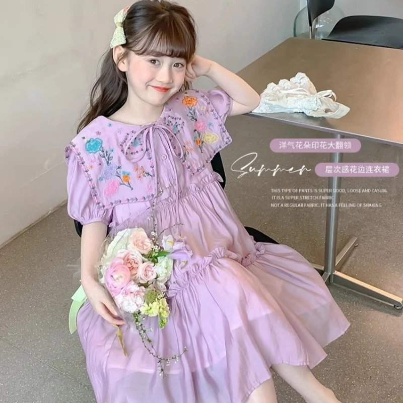 Korean Version Fashion Girl Flower Printed Princess Cake Dress Summer Sleeveless Chiffon Teens Beach Vacation Clothes 6-12 Years
Korean Version Fashion Girl Flower Printed Princess Cake Dress Summer Sleeveless Chiffon Teens Beach Vacation Clothes 6-12 Years