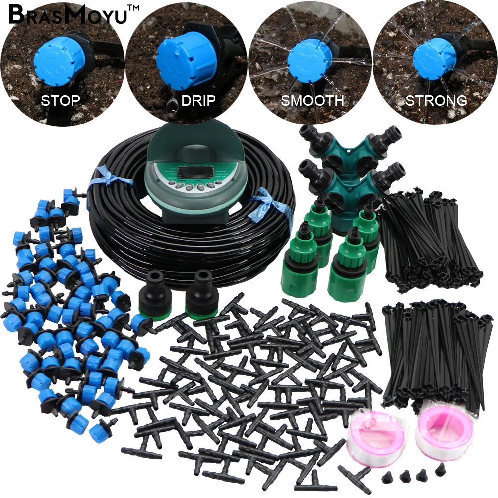 BRASMOYU 5-50M Blue Drippers Garden Irrigation Kits Adjustable Watering Spray System Timer Optional Irrigator Planting Equipment
BRASMOYU 5-50M Blue Drippers Garden Irrigation Kits Adjustable Watering Spray System Timer Optional Irrigator Planting Equipment