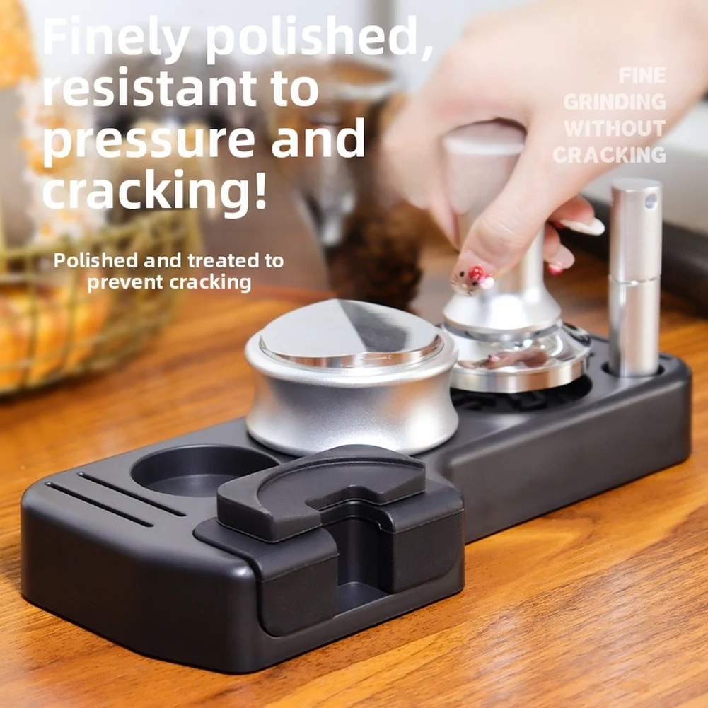 Espresso Tamper Base And Portafilter Holder With Multi-Hole Storage For Coffee Accessories In ABS And Wood
Espresso Tamper Base And Portafilter Holder With Multi-Hole Storage For Coffee Accessories In ABS And Wood