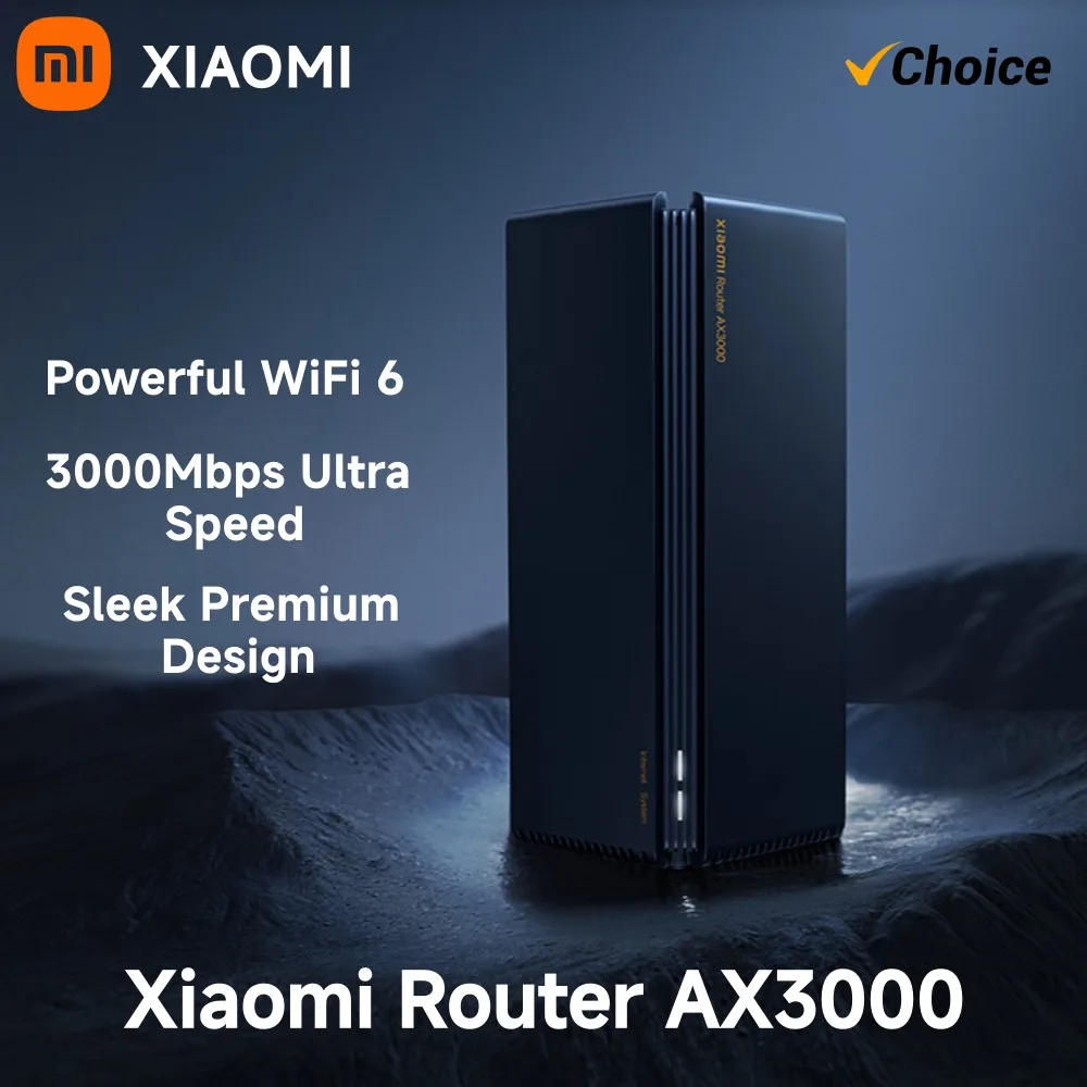 XIAOMI AX3000 WiFi 6 Router 3000Mbps Dual Band 2.4G 5G Super Mesh VPN Gigabit Signal Repeater Booster Mi Home App Smart Home