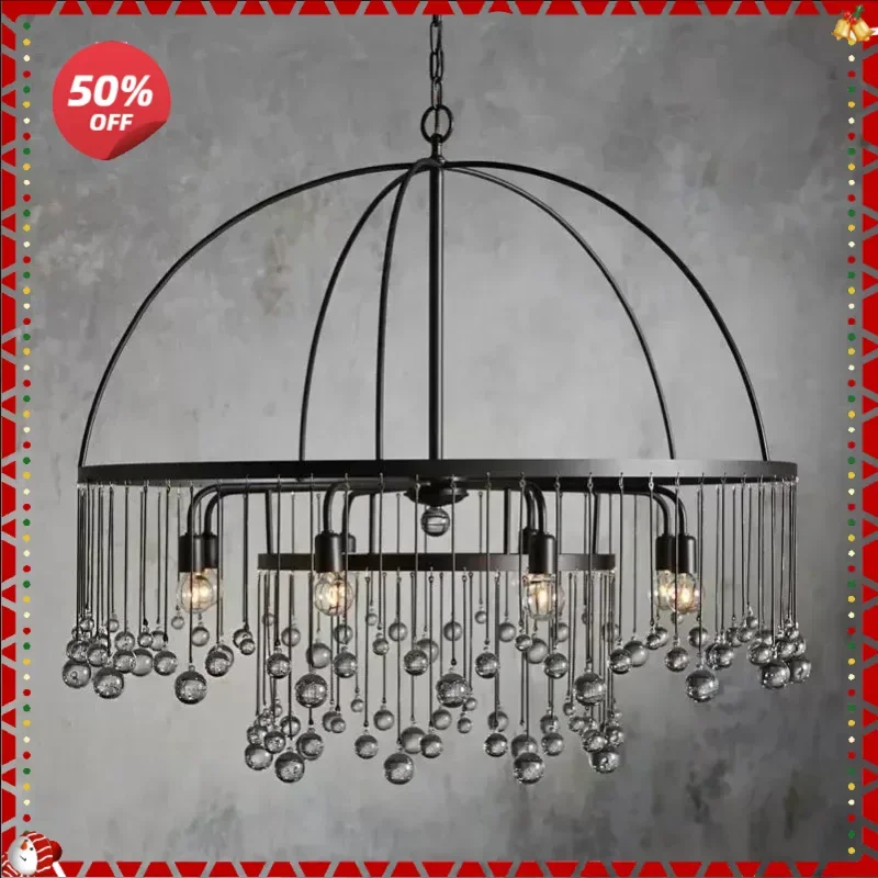 American Retro Light Luxury Chandelier Vintage restaurant rectangular Chandelier Italian designer simple glass ball Chandelier
American Retro Light Luxury Chandelier Vintage restaurant rectangular Chandelier Italian designer simple glass ball Chandelier