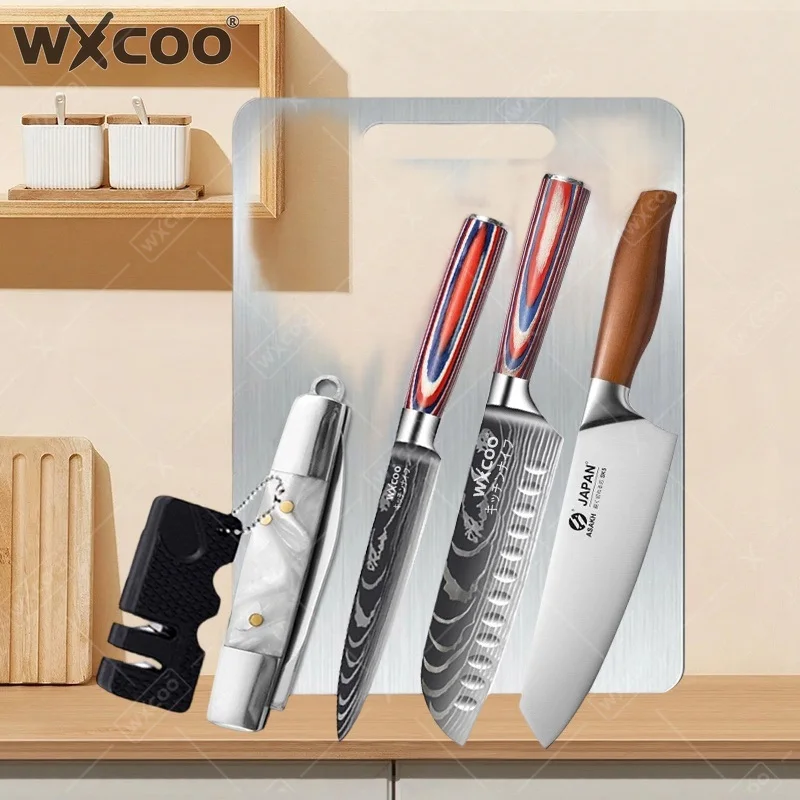 WXCOO 1 6pcs Professional Japanese Kitchen Knives Household Fruit Paring Folding Knife Santoku Knife Kitchen Accessories
WXCOO 1 6pcs Professional Japanese Kitchen Knives Household Fruit Paring Folding Knife Santoku Knife Kitchen Accessories
