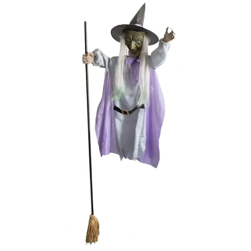 Witch Holding Broomstick Decor Halloween Witch Decoration Hovering Witch Halloween Decorations with Sound for Garden for Spooky
Witch Holding Broomstick Decor Halloween Witch Decoration Hovering Witch Halloween Decorations with Sound for Garden for Spooky