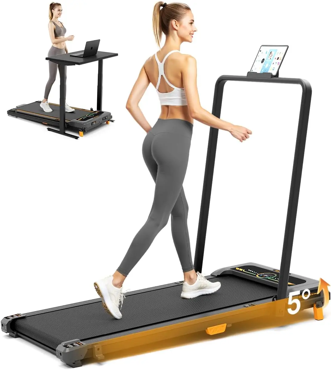 Compact Under Desk Treadmill 2.5HP 330lbs Capacity LED Display
Compact Under Desk Treadmill 2.5HP 330lbs Capacity LED Display