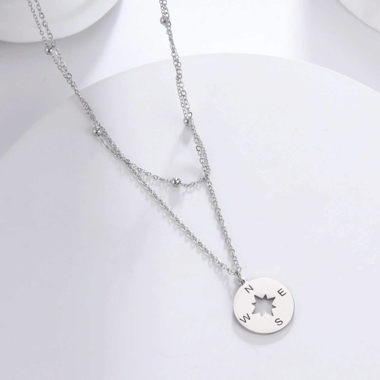 Amaxer Tiny Round Compass Necklace Sailing Travel Pendant Chain Layered Casual Retro Necklaces Stainless Steel Jewelry for Women
Amaxer Tiny Round Compass Necklace Sailing Travel Pendant Chain Layered Casual Retro Necklaces Stainless Steel Jewelry for Women