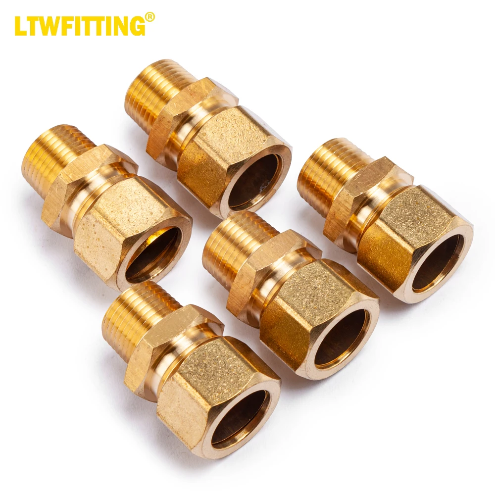 LTWFITTING Brass 5/8-Inch OD x 3/8-Inch Male NPT Compression Connector Fitting(Pack of 5)
LTWFITTING Brass 5/8-Inch OD x 3/8-Inch Male NPT Compression Connector Fitting(Pack of 5)