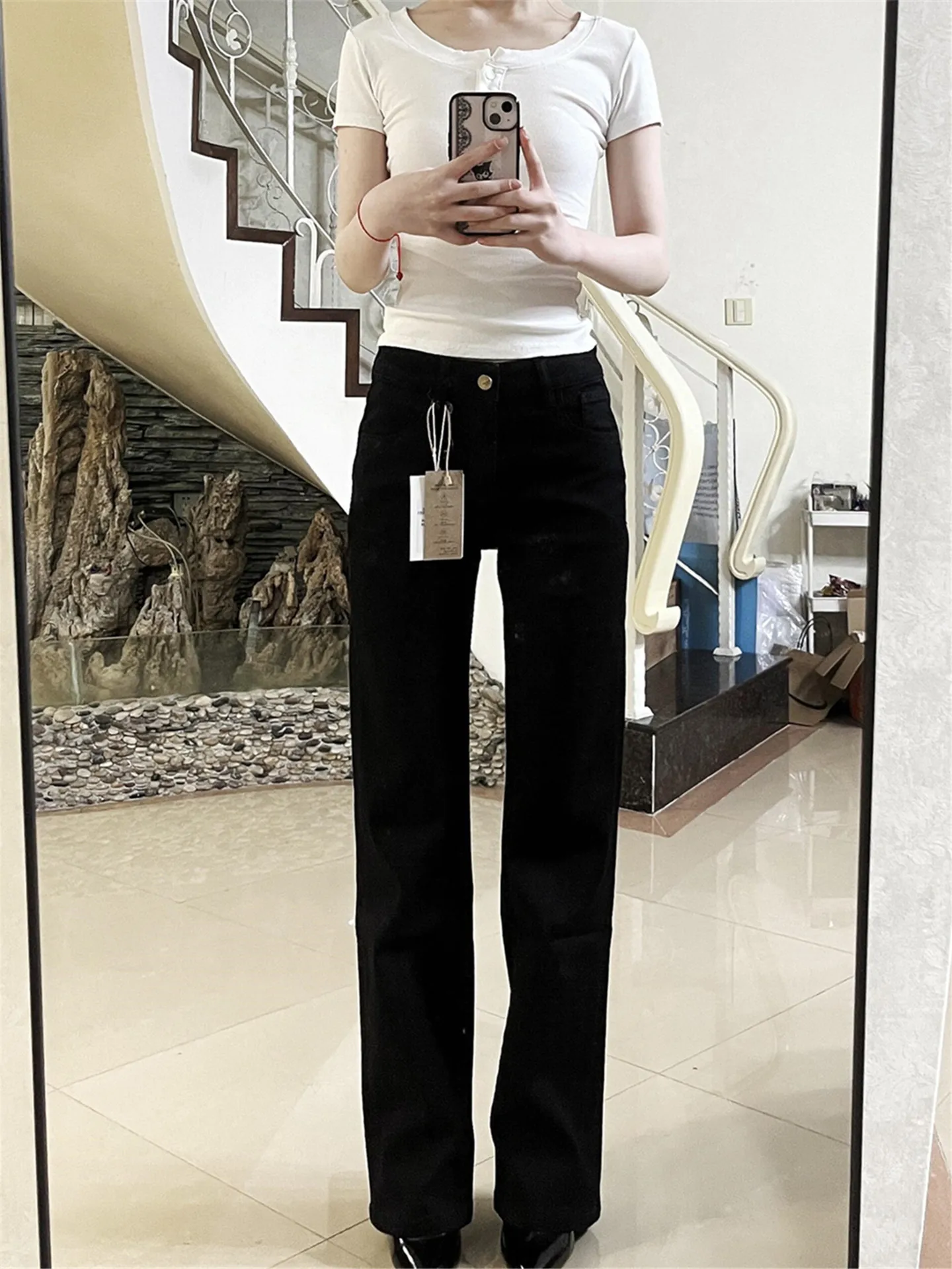 Extended Size High Waist Slim Fit Straight Leg Jeans Women's Summer Long Black Denim Pants Casual High Waist Cotton Jeans
Extended Size High Waist Slim Fit Straight Leg Jeans Women's Summer Long Black Denim Pants Casual High Waist Cotton Jeans