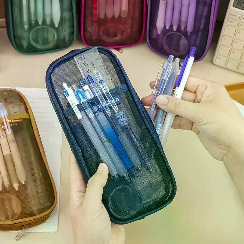 Transparent Mesh Pencil Case Double Layer Portable Lightweight Girls Pencil Pouch Korean Style School Stationery
Transparent Mesh Pencil Case Double Layer Portable Lightweight Girls Pencil Pouch Korean Style School Stationery
