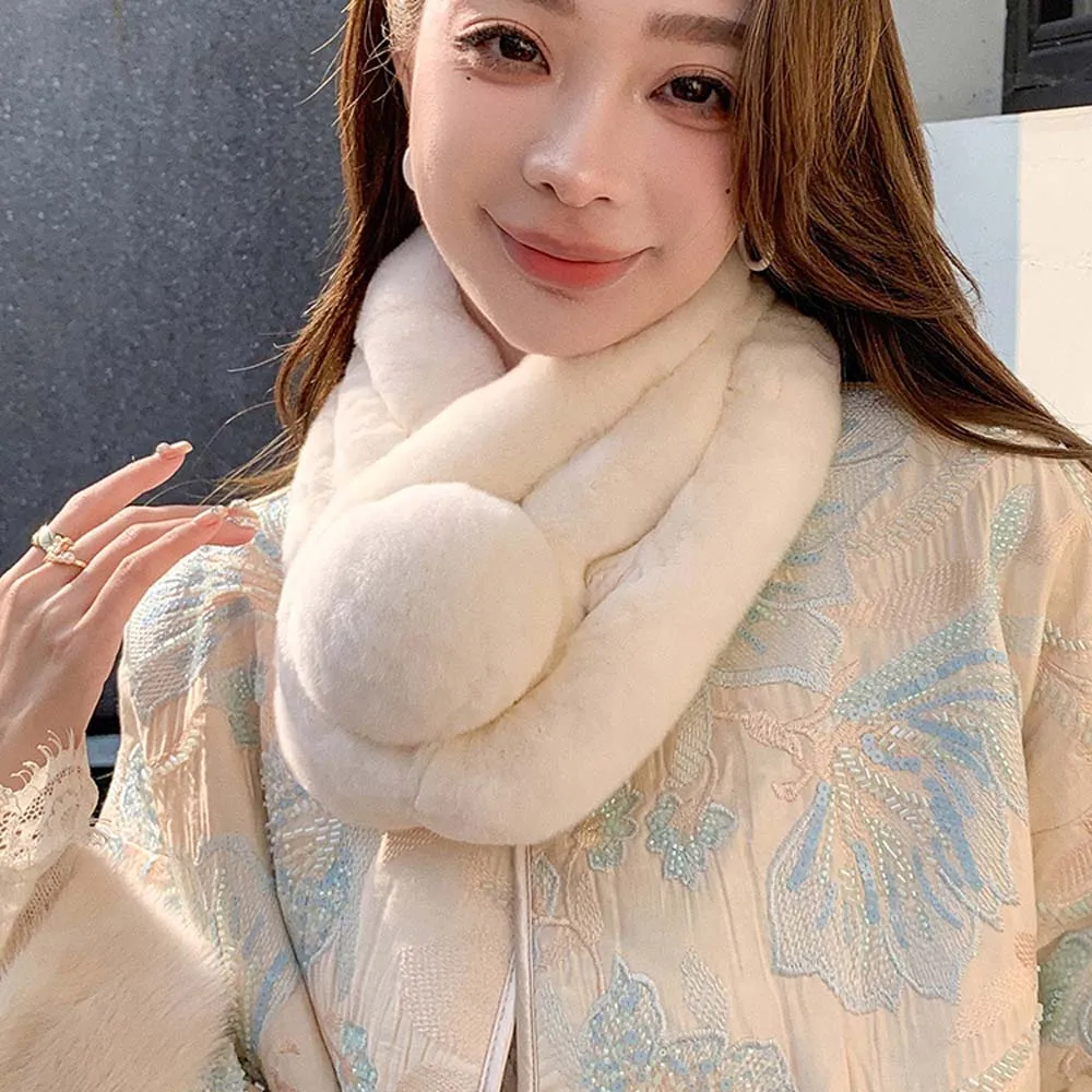 Новый женский шарф из меха кролика, зимний плюшевый толстый теплый шарф, однотонный меховой шарф из кроличьего меха 
Новый женский шарф из меха кролика, зимний плюшевый толстый теплый шарф, однотонный меховой шарф из кроличьего меха