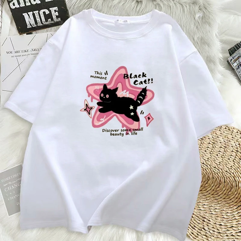 2025 New Summer Cat Heavyweight Short Sleeve T-shirt for Women Trend Half Sleeves Fashion Design Top Graphic Gothic
2025 New Summer Cat Heavyweight Short Sleeve T-shirt for Women Trend Half Sleeves Fashion Design Top Graphic Gothic