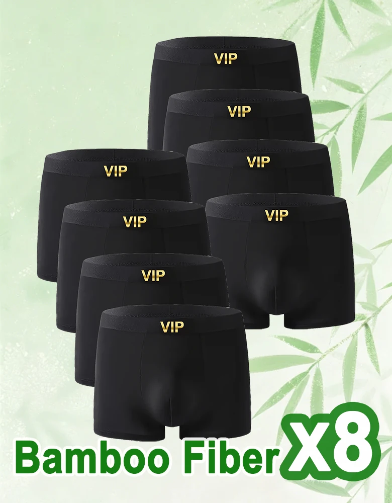 8pcs Bamboo Fiber Men‘s Flat Underwear VIP Black Simple Mid Waist Sports Underpants Soft Breathear High Quality Fabric Knickers
8pcs Bamboo Fiber Men‘s Flat Underwear VIP Black Simple Mid Waist Sports Underpants Soft Breathear High Quality Fabric Knickers