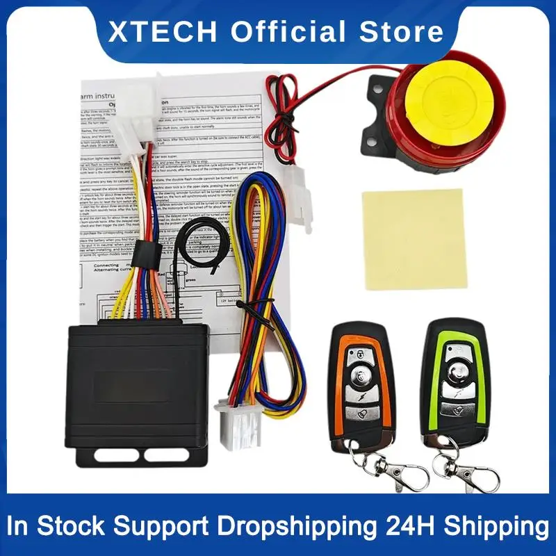 Motorcycle Alarm System DC 12V Motorcycle Anti Theft Kit Security Alarm System Builtin Vibration Sensor 120Db
Motorcycle Alarm System DC 12V Motorcycle Anti Theft Kit Security Alarm System Builtin Vibration Sensor 120Db