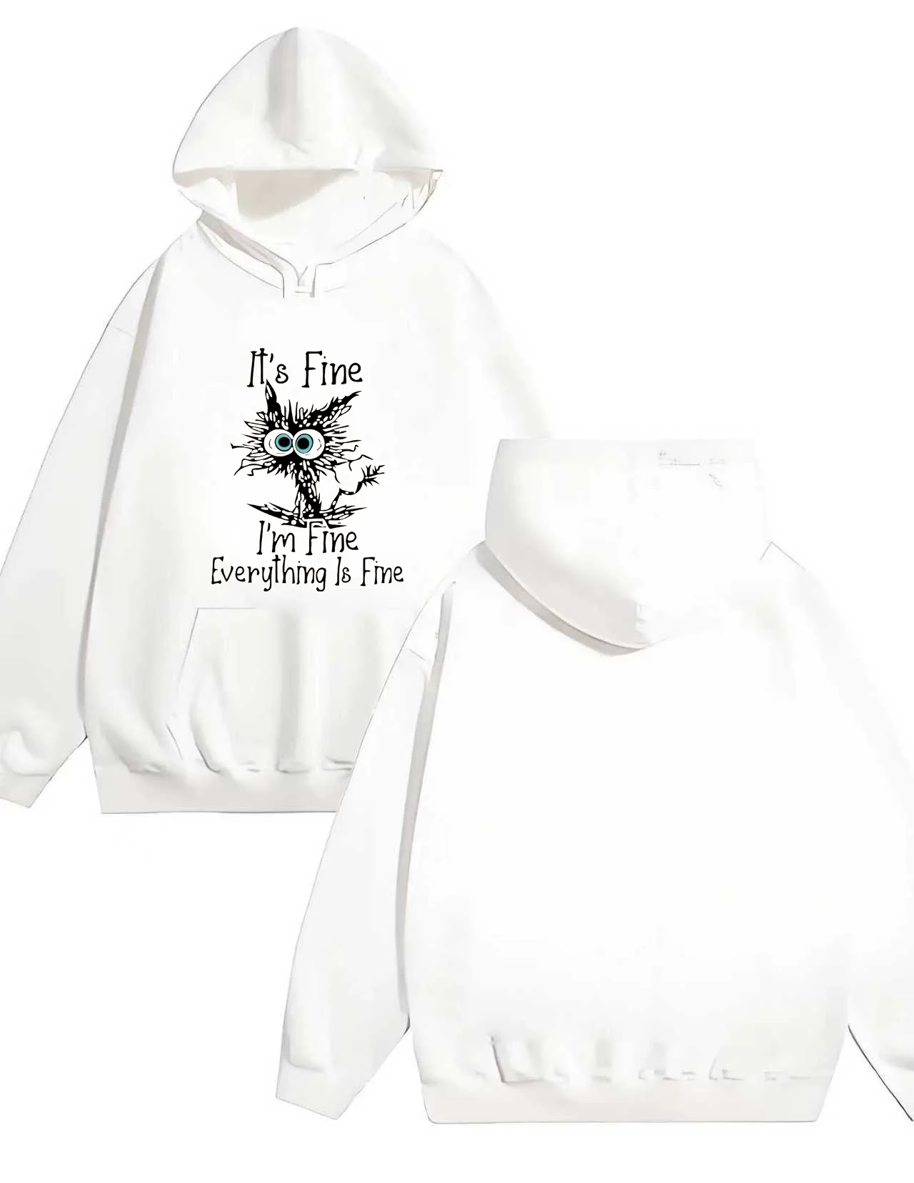 2025 Новая модная толстовка с капюшоном в тяжелом весе 330 г, It Fine Im Fine Everything Is Fine с кошачьим принтом, повседневная унисекс 
2025 Новая модная толстовка с капюшоном в тяжелом весе 330 г, It Fine Im Fine Everything Is Fine с кошачьим принтом, повседневная унисекс