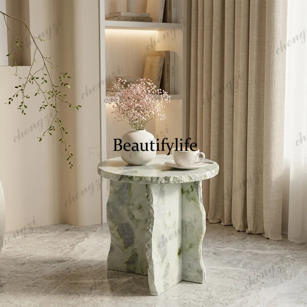 Italian high-grade natural marble round broken edge living room designer corner table
Italian high-grade natural marble round broken edge living room designer corner table
