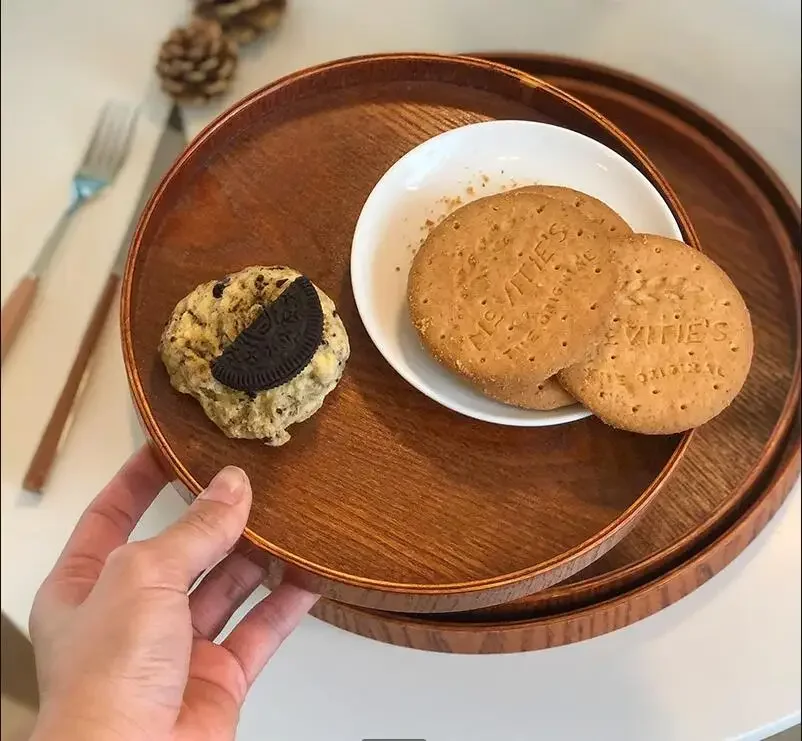 Chinese Retro Round Cake Plate Wooden Household Kitchen Storage Tray Tea Set Tableware Jewelry Storage Decoration Service Tray
Chinese Retro Round Cake Plate Wooden Household Kitchen Storage Tray Tea Set Tableware Jewelry Storage Decoration Service Tray