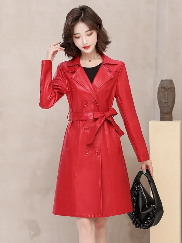 Spring Autumn 2026 Women's Slim Fit Medium Length Lamb Leather Jacket Heining Genuine Leather Windbreaker Korean Style Outerwear
Spring Autumn 2026 Women's Slim Fit Medium Length Lamb Leather Jacket Heining Genuine Leather Windbreaker Korean Style Outerwear