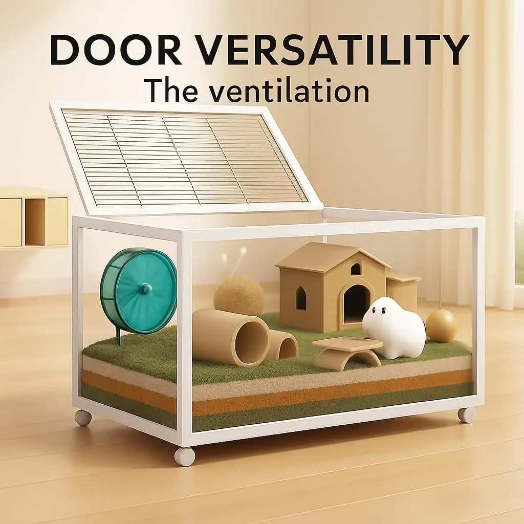 Hamster Cage,360° Viewing Transparent Hamster Habitats With Universal Wheels,Chew-Proof Dual Door Small Animal Habitat
Hamster Cage,360° Viewing Transparent Hamster Habitats With Universal Wheels,Chew-Proof Dual Door Small Animal Habitat