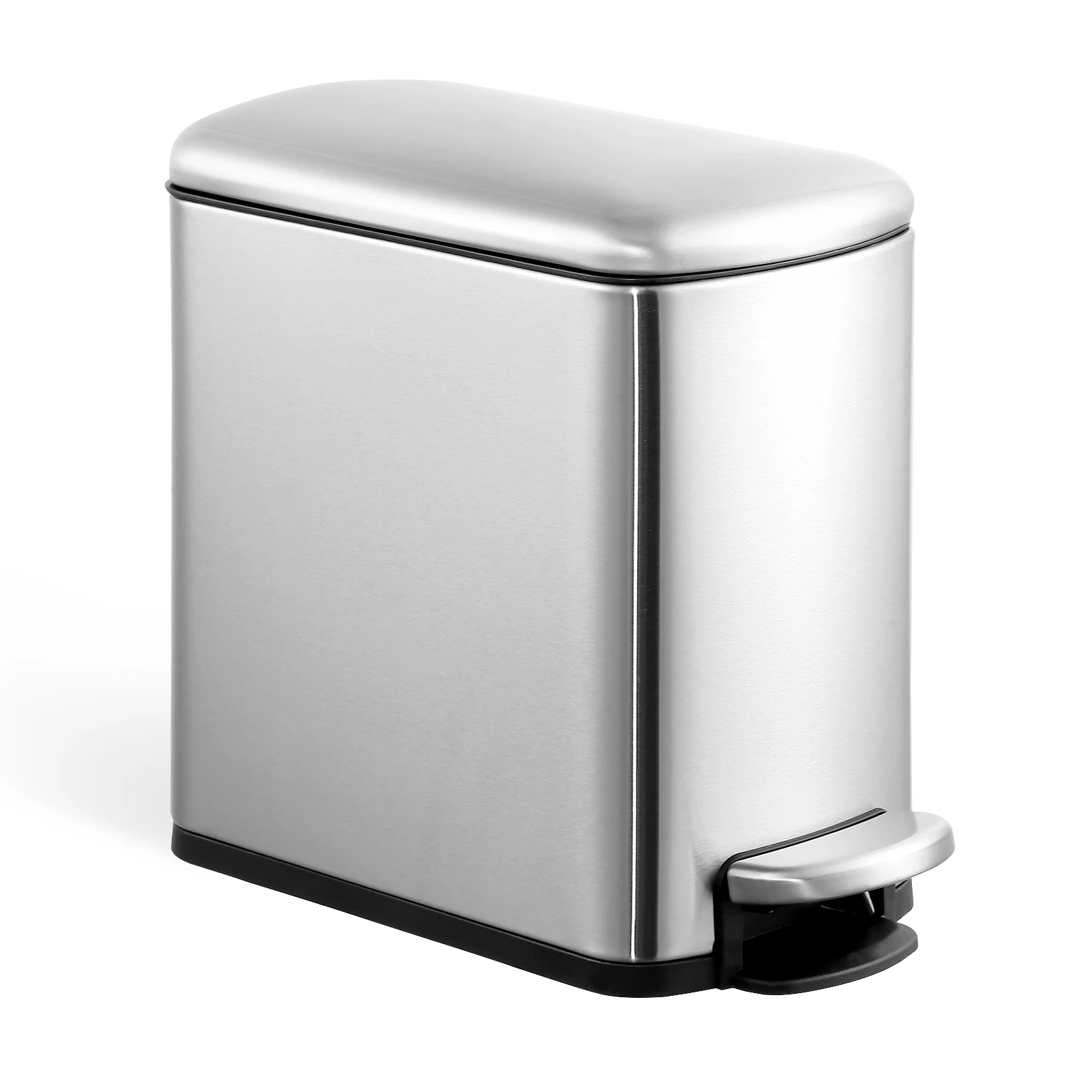 6L SlimTrash Bin, Stainless Steel Waste Bin with Lid and Inner Bin, Pedal Waste Bin with Automatic Lowering and Soft Closing
6L SlimTrash Bin, Stainless Steel Waste Bin with Lid and Inner Bin, Pedal Waste Bin with Automatic Lowering and Soft Closing