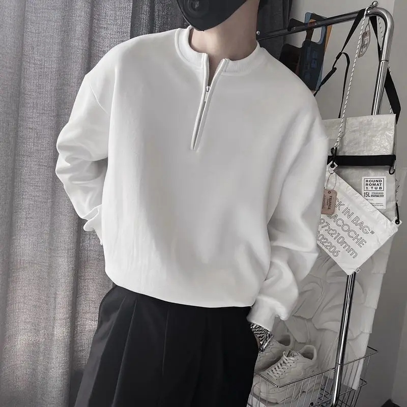 Handsome Stand-up Collar Half-zipper Sweater Men's Spring Autumn Coat Design Loose Casual Top Menswear Clothing Sweatshirt
Handsome Stand-up Collar Half-zipper Sweater Men's Spring Autumn Coat Design Loose Casual Top Menswear Clothing Sweatshirt
