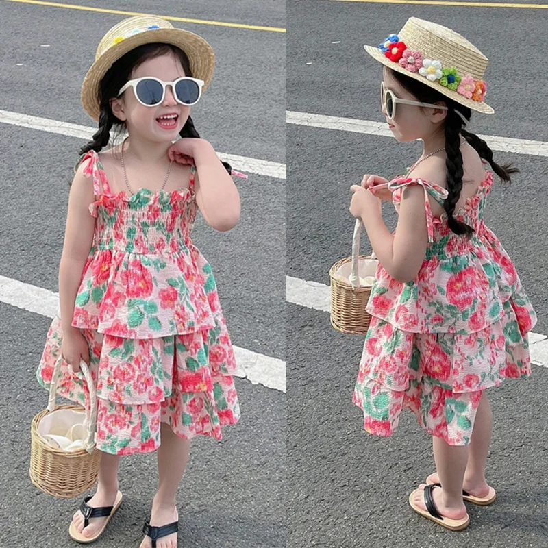 Summer Children's Girl Dress Korean New Baby Girls' Floral Sweet Halter Dresses Cake Slip Suspender Fluffy Dress Kids Clothes
Summer Children's Girl Dress Korean New Baby Girls' Floral Sweet Halter Dresses Cake Slip Suspender Fluffy Dress Kids Clothes