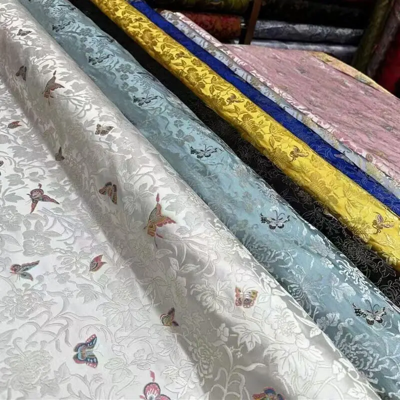 Woven Makeup Flower Brocade Real Silk Fabric Chinese Style Chinese Style Coat and Dress Cheongsam Suit Silk Fabric
Woven Makeup Flower Brocade Real Silk Fabric Chinese Style Chinese Style Coat and Dress Cheongsam Suit Silk Fabric