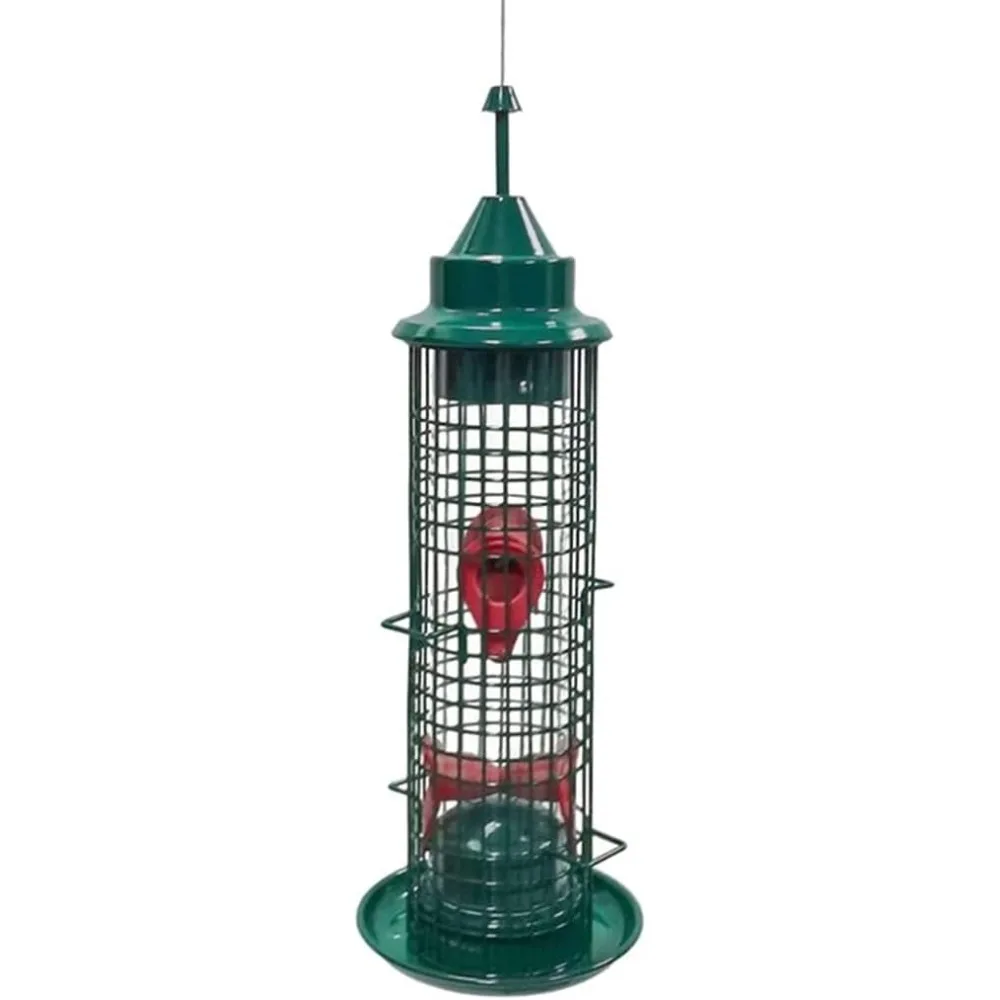 Wild Bird Feeder Outdoor Squirrel-Proof Hanging Garden Seed Food Port with Perches Bird Cage Fee
Wild Bird Feeder Outdoor Squirrel-Proof Hanging Garden Seed Food Port with Perches Bird Cage Fee