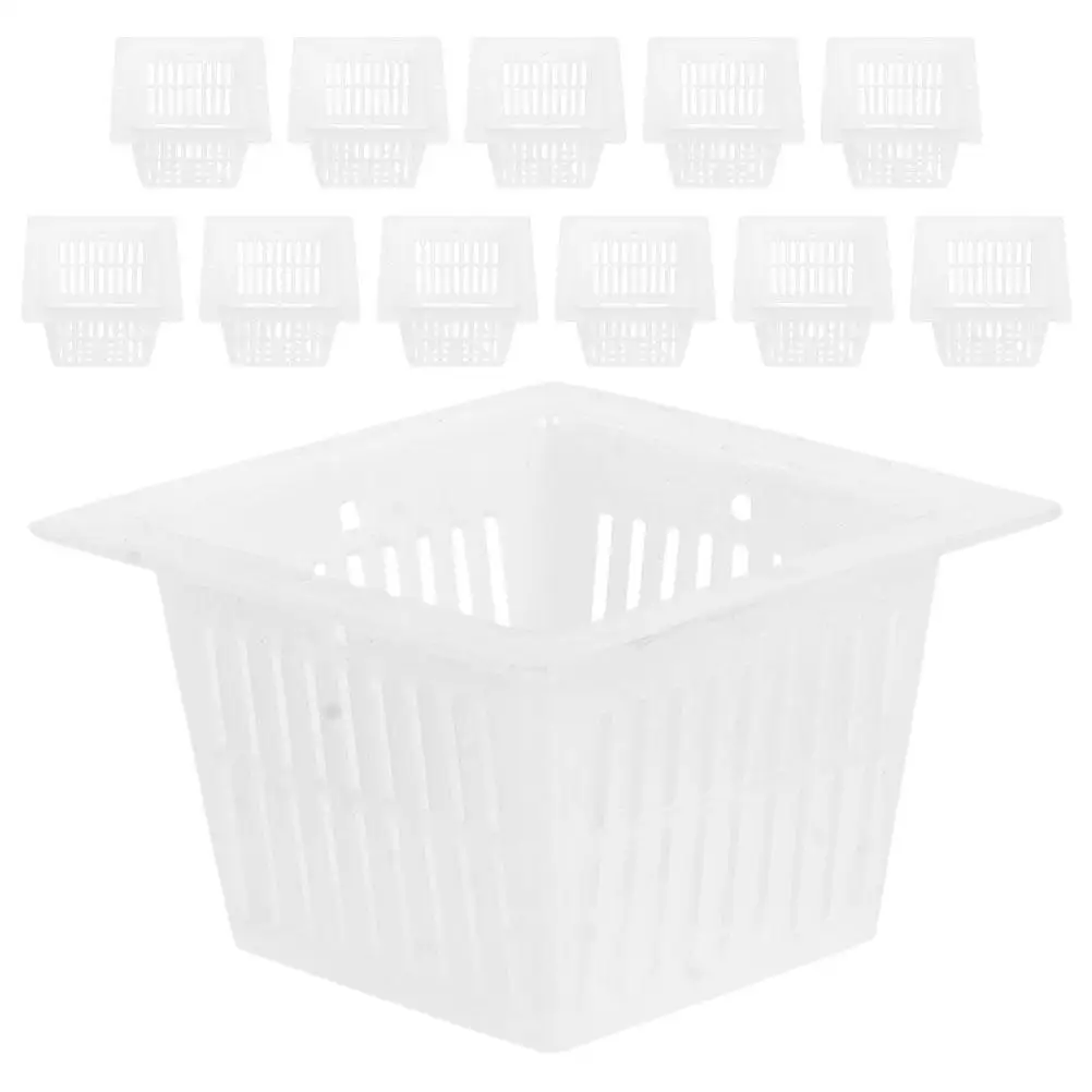 12 Pcs Square Planting Baskets Durable Hydroponic Pots Nursery Planter with Drainage Holes for Balcony Indoor Gardening Small
12 Pcs Square Planting Baskets Durable Hydroponic Pots Nursery Planter with Drainage Holes for Balcony Indoor Gardening Small