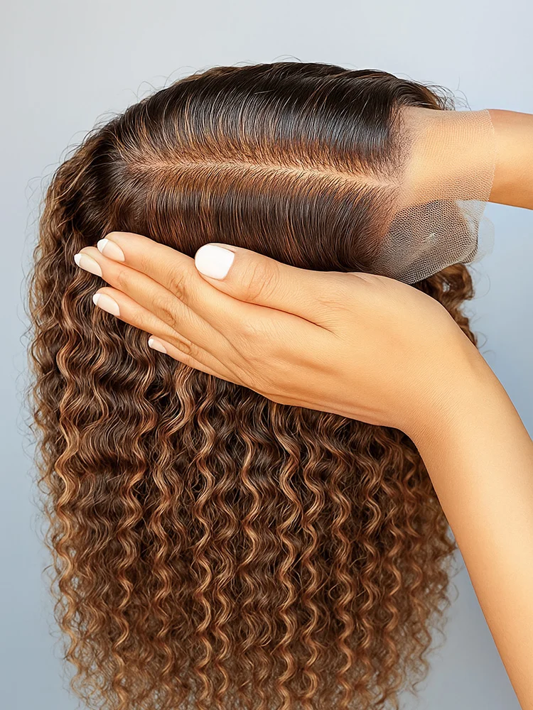 Deep Wave Highlight Ombre Colored 13x4 HD Lace Frontal Human Hair Wig Brazilian 4/27 Brown With Blonde Lace Front Preplucked Wig
Deep Wave Highlight Ombre Colored 13x4 HD Lace Frontal Human Hair Wig Brazilian 4/27 Brown With Blonde Lace Front Preplucked Wig