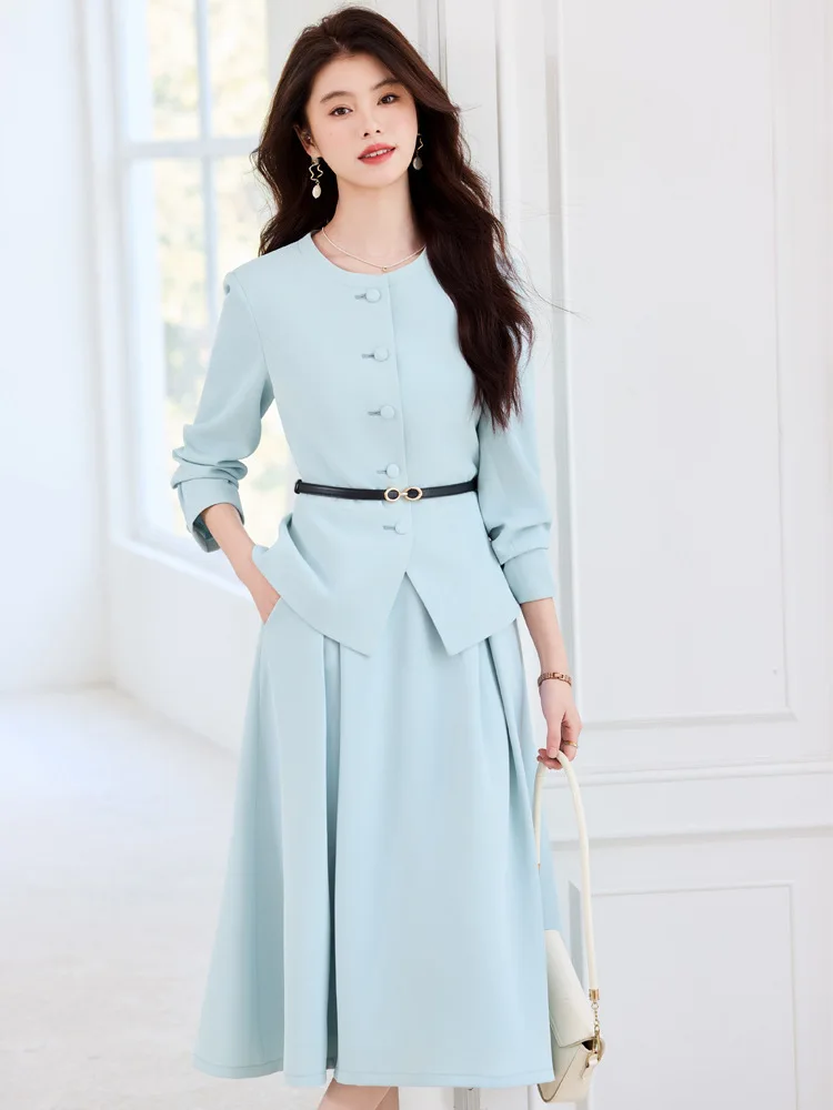 Female Business Work Wear Two Piece Set For Spring Autumn Fashion Women Formal Blazer Skirt Suit Ladies Temperament Commuting
Female Business Work Wear Two Piece Set For Spring Autumn Fashion Women Formal Blazer Skirt Suit Ladies Temperament Commuting