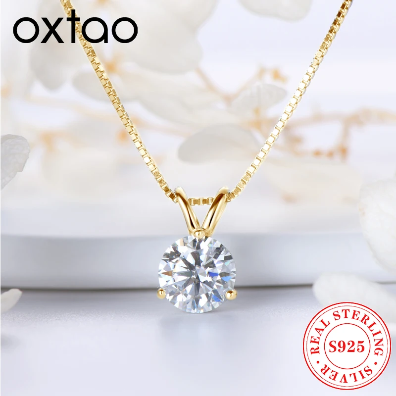 OXTAO классический 1CT 2CT 3CT муассанит кулон ожерелье 925 серебро D цвет блестящие бриллианты женские ювелирные изделия подарок регулируемая цепочка
OXTAO классический 1CT 2CT 3CT муассанит кулон ожерелье 925 серебро D цвет блестящие бриллианты женские ювелирные изделия подарок регулируемая цепочка