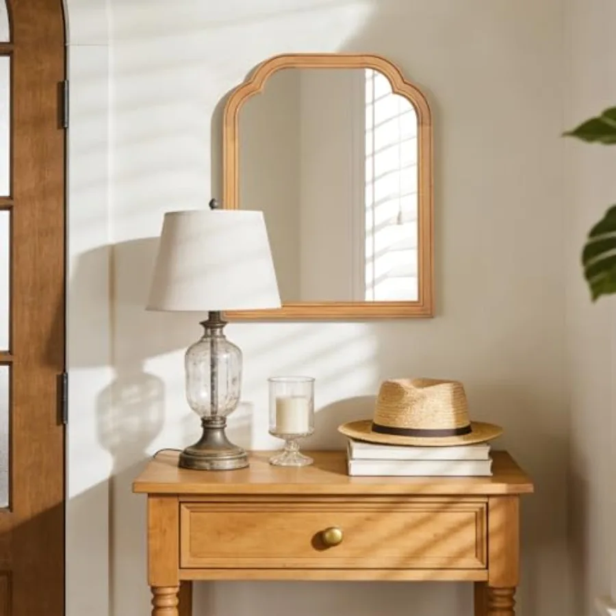 Wood Frame Wall Mirror Decor for Entryway, Livin Room or edroom Home Decor - Liht Woodrin 16" x 20" Color
Wood Frame Wall Mirror Decor for Entryway, Livin Room or edroom Home Decor - Liht Woodrin 16" x 20" Color