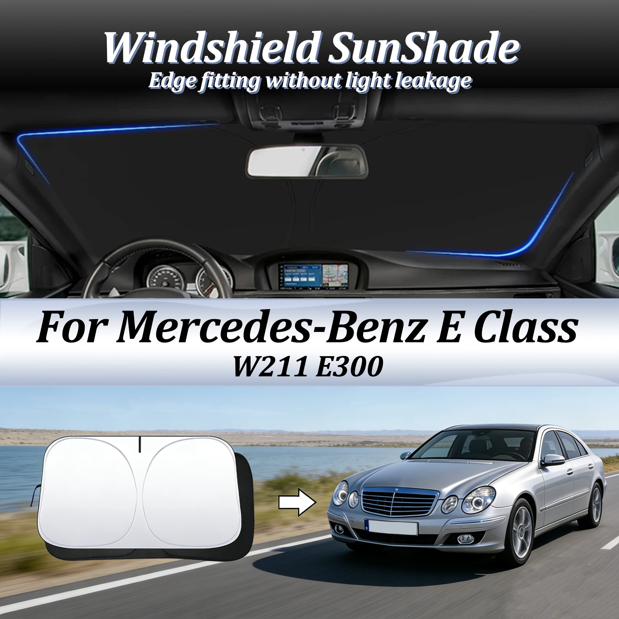 Car Windshield SunShade For Mercedes-Benz E Class W211 E300 Auto Accessories Sun Shade Visor Cover Foldable Space-Saver Anti-UV
Car Windshield SunShade For Mercedes-Benz E Class W211 E300 Auto Accessories Sun Shade Visor Cover Foldable Space-Saver Anti-UV