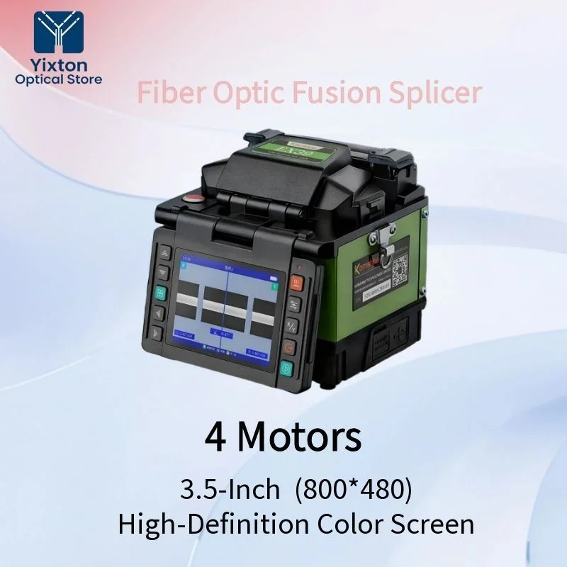 Komshine Fully Automatic Handheld Fiber Optic Fusion Splicer EX39 FTTH Hot Melt Cutting Tool Kit 4 motors fast-splicing heat
Komshine Fully Automatic Handheld Fiber Optic Fusion Splicer EX39 FTTH Hot Melt Cutting Tool Kit 4 motors fast-splicing heat