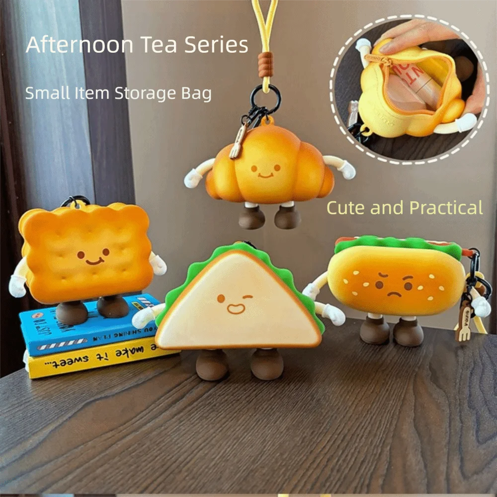 Soft Silicone Cartoon Bread Coin Bag Portable with Handle Rope Cute Earphone Case Reusable Pendant Silicone Earphone Cover Key
Soft Silicone Cartoon Bread Coin Bag Portable with Handle Rope Cute Earphone Case Reusable Pendant Silicone Earphone Cover Key