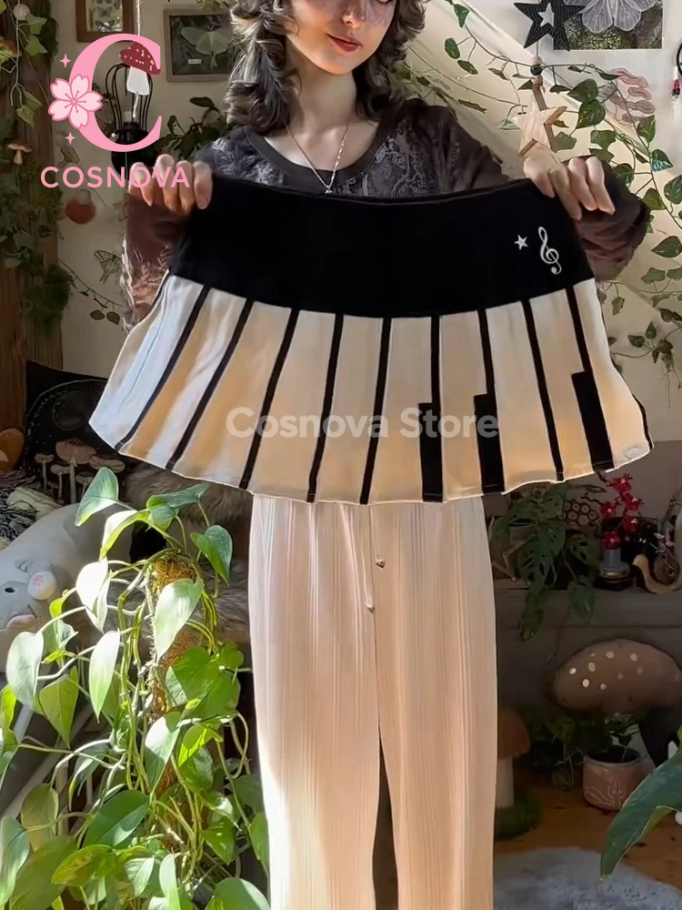 Милая мини-юбка с фортепиано, женская черно-белая юбка с клавишами фортепиано Y2k, юбка трапециевидной формы с тонкой талией и рюшами, летняя корейская шикарная юбка Mujer
Милая мини-юбка с фортепиано, женская черно-белая юбка с клавишами фортепиано Y2k, юбка трапециевидной формы с тонкой талией и рюшами, летняя корейская шикарная юбка Mujer