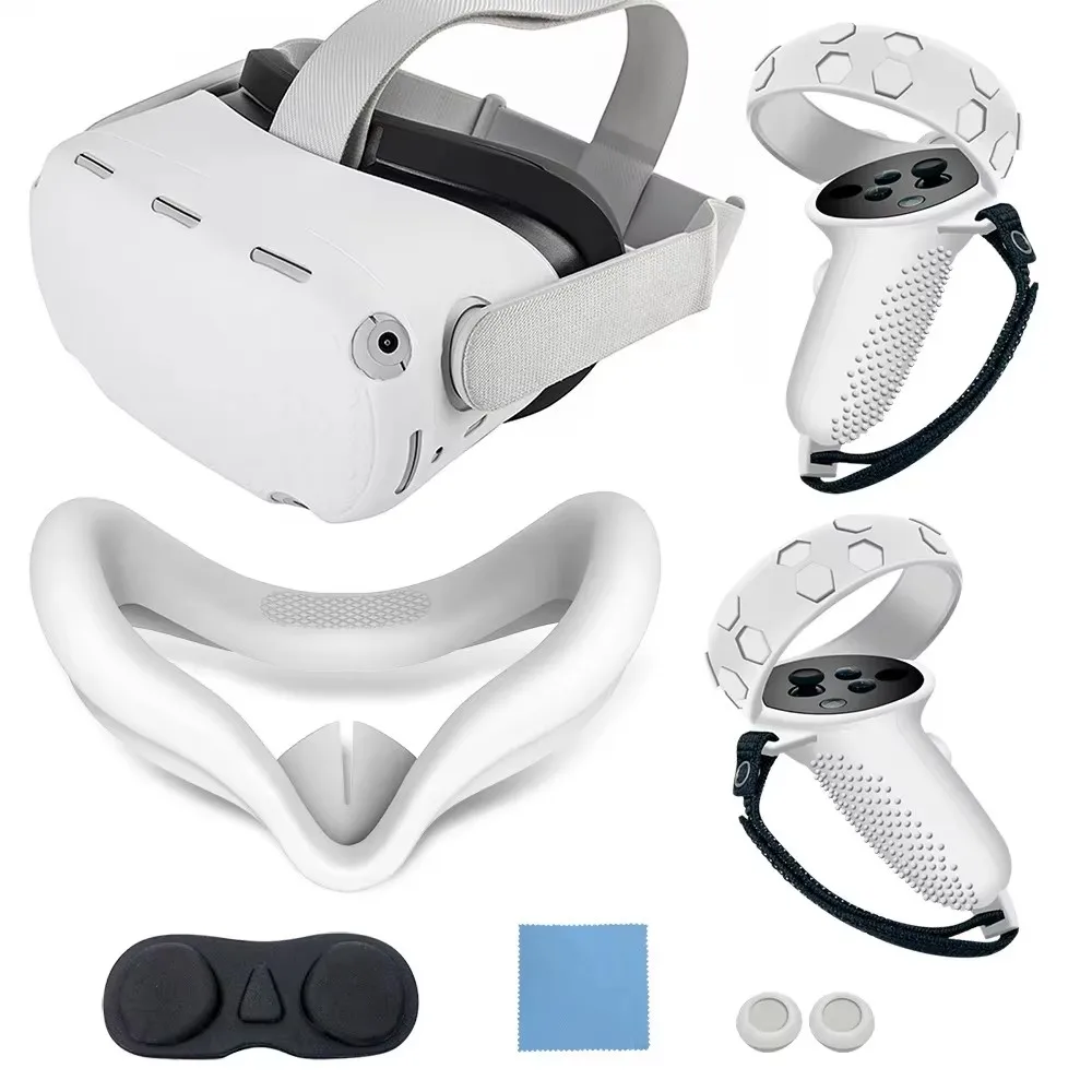 Набор 6 в 1 для контроллера Oculus Quest 2, силиконовый защитный чехол для хоста, противоскользящий и противоскользящий аксессуар VR из 6 предметов
Набор 6 в 1 для контроллера Oculus Quest 2, силиконовый защитный чехол для хоста, противоскользящий и противоскользящий аксессуар VR из 6 предметов