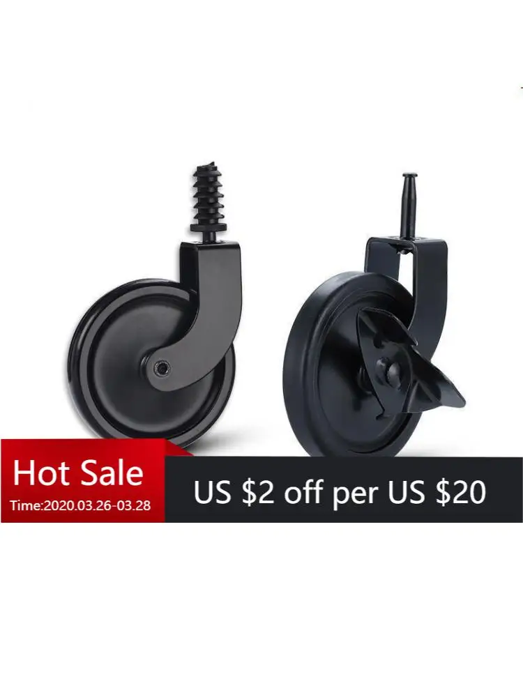 4 Pcs 3 Inch Universal Caster With Brake, Black PP Round Rod Swivel Wheel For Furniture Cabinet,dining Cart,kitchen Trolley
4 Pcs 3 Inch Universal Caster With Brake, Black PP Round Rod Swivel Wheel For Furniture Cabinet,dining Cart,kitchen Trolley