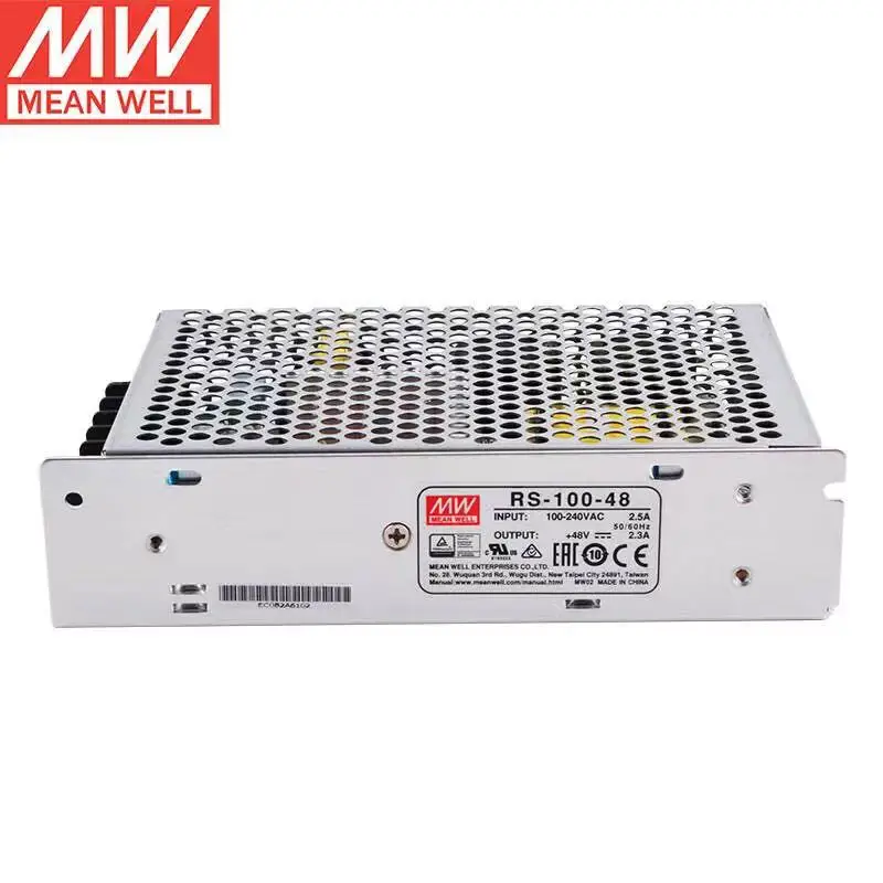 Mean Well RS-100-48 48VDC 2.3A 100W Single Output Switching Power Supply AC-DC
Mean Well RS-100-48 48VDC 2.3A 100W Single Output Switching Power Supply AC-DC