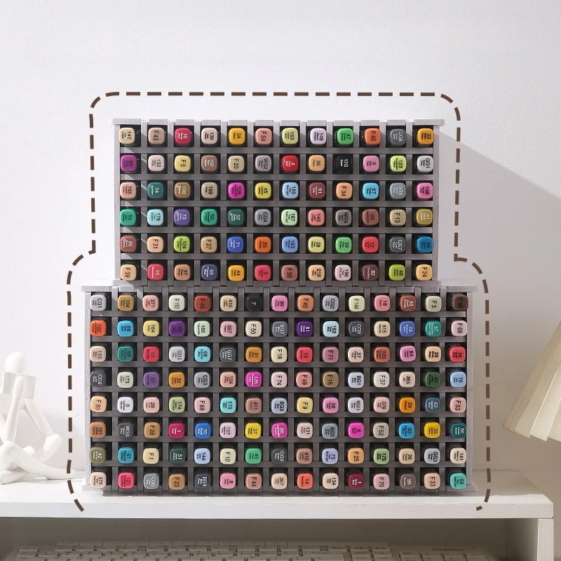 Markers Grids Slanted Marker Storage Rack Multi-grid Pen Holder for Desk Art Supply Organizer for Students Artists 72/120/240
Markers Grids Slanted Marker Storage Rack Multi-grid Pen Holder for Desk Art Supply Organizer for Students Artists 72/120/240