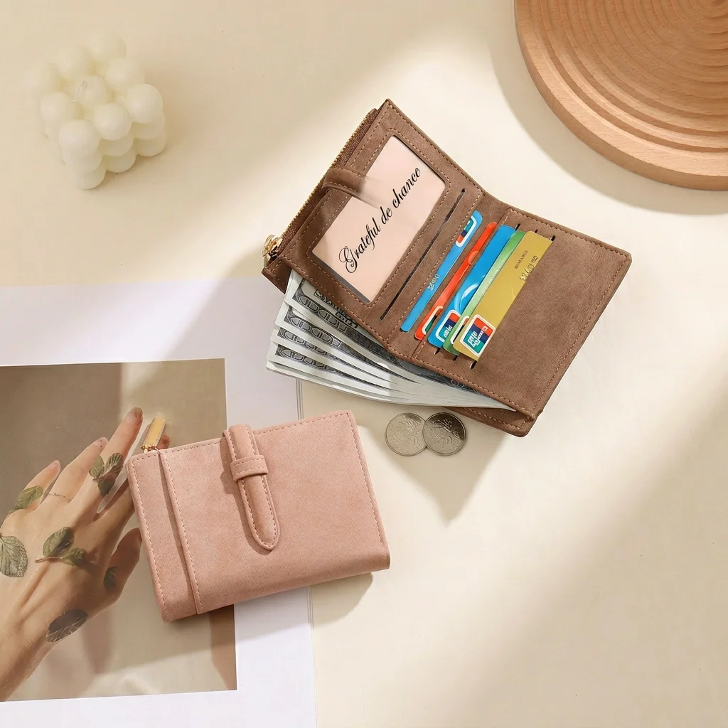 Women'S Bifold Wallet Portable Coin Purse Pu Leather Wallet Wear-Resistant Short Wallet For Female Friends Gift Short Trips
Women'S Bifold Wallet Portable Coin Purse Pu Leather Wallet Wear-Resistant Short Wallet For Female Friends Gift Short Trips