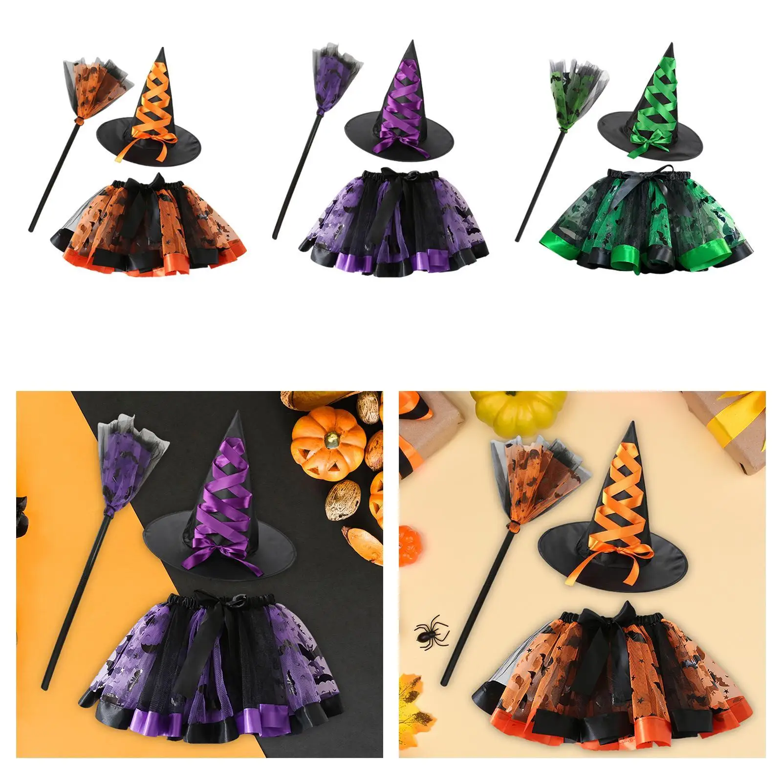 Kids Girls Witch Costume Children Cosplay Witch Halloween Costume with Witch Hat and Broom for Festival Masquerade
Kids Girls Witch Costume Children Cosplay Witch Halloween Costume with Witch Hat and Broom for Festival Masquerade