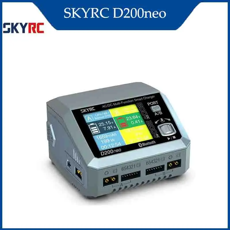 SKYRC D200neo Charger AC 200W DC 800W 1-6S Lipo Battery Balance Charger Discharger Multi-Function Smart Charger 116X110X79mm
SKYRC D200neo Charger AC 200W DC 800W 1-6S Lipo Battery Balance Charger Discharger Multi-Function Smart Charger 116X110X79mm