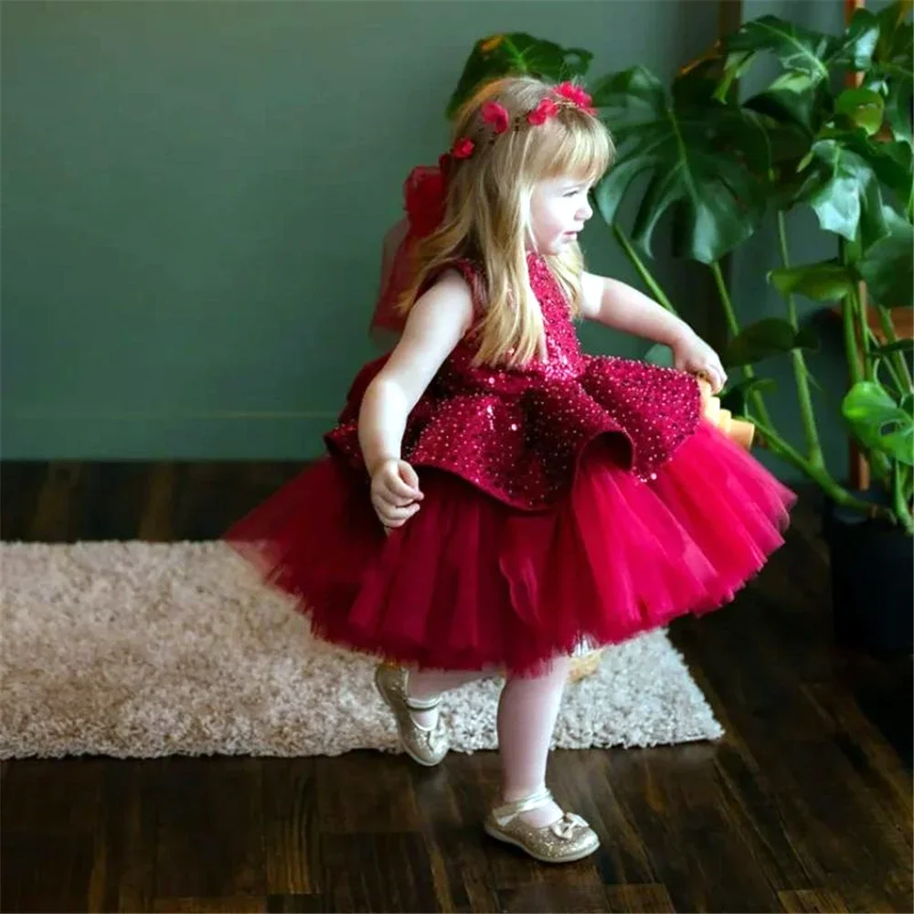 Elegant Flower Girl Dress for Wedging Tulle Puffy Tiered Glitter Sequins Knee Length Kid Birthday Pageant Party Customised Gowns
Elegant Flower Girl Dress for Wedging Tulle Puffy Tiered Glitter Sequins Knee Length Kid Birthday Pageant Party Customised Gowns