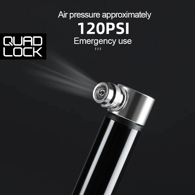 QUAD LOCK Mini Bike Pump Valve MTB Road Cycling Pump Aluminum Alloy Bicycle Hand Air Pump Tire Inflator Accessories
QUAD LOCK Mini Bike Pump Valve MTB Road Cycling Pump Aluminum Alloy Bicycle Hand Air Pump Tire Inflator Accessories