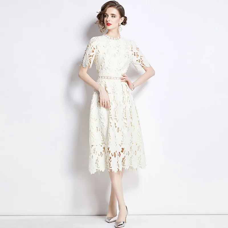 High Quality A-line Long Dress Women New Arrival 2024 Summer Luxury Lace Hollow Out Elegant Slim Ladies Party Dresses W1675
High Quality A-line Long Dress Women New Arrival 2024 Summer Luxury Lace Hollow Out Elegant Slim Ladies Party Dresses W1675