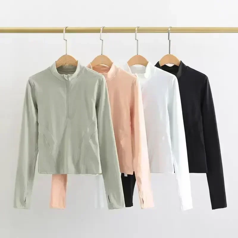 Lemon Women Long Sleeve Shirt Yoga Fitness Sports Top Clothing Pilates Training Sportswear Half Zip Elastic Force Blouse Jacket
Lemon Women Long Sleeve Shirt Yoga Fitness Sports Top Clothing Pilates Training Sportswear Half Zip Elastic Force Blouse Jacket