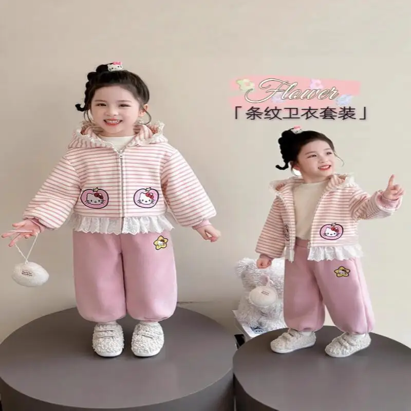 Sanrio Hello Kitty Girl Loungewear Set Kawaii Y2K Anime Children's Clothing Winter Autumn Winter Casual Coat Kids 2-piece set
Sanrio Hello Kitty Girl Loungewear Set Kawaii Y2K Anime Children's Clothing Winter Autumn Winter Casual Coat Kids 2-piece set