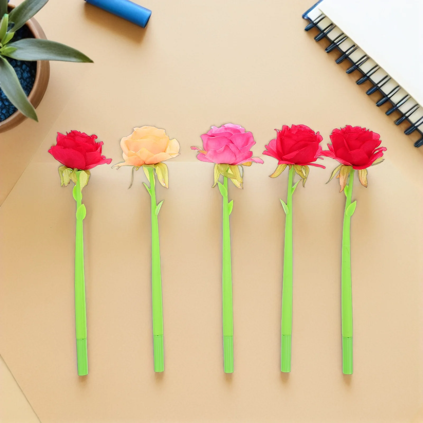5 Pcs Simulated Rose Ballpoint Pens Floral Shaped Smooth Writing Fine Tip Silicone Cloth Material Cute Fancy for Office
5 Pcs Simulated Rose Ballpoint Pens Floral Shaped Smooth Writing Fine Tip Silicone Cloth Material Cute Fancy for Office